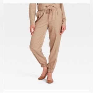 Universal Thread Anthro Easy Jogger Pants Womens Medium Beige Drawstring Casual